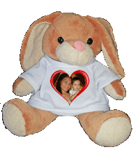 Peluche lapin personnalis&eacute;e